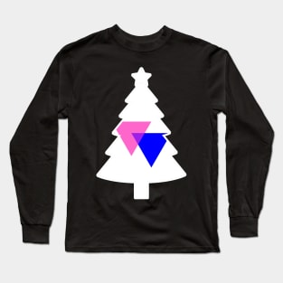 Christmas Tree LGBT Flag Bisexual-Triangles Long Sleeve T-Shirt